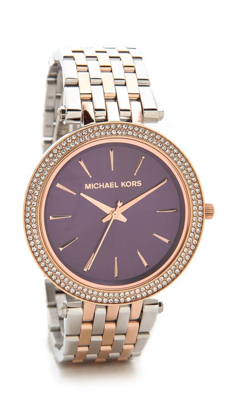 michael kors darci two tone watch purple|Amazon.com: Michael Kors Darci Watch.